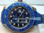 Copy Rolex GMT-Master II Blue Dial Blue Ceramic Bezel Rubber Band Watch